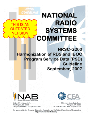 NRSC-G200: Harmonization of RDS and IBOC Program Service Data - nrscstandards