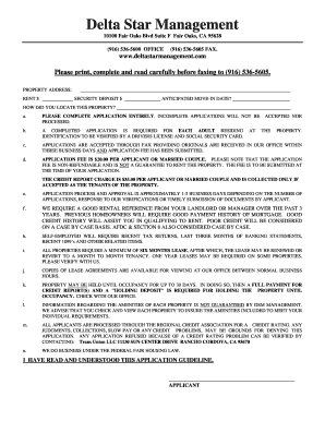 Rental Application Form