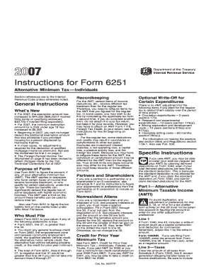 Instructions for Form 6251