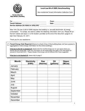 Non-Residential Tenant Information Collection Form