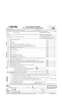IRS Form 1120-POL 2004