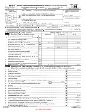 Form 990-T 2008