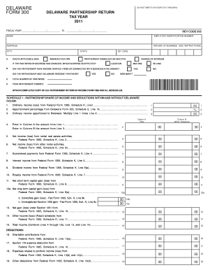 Delaware Partnership Return Form 300