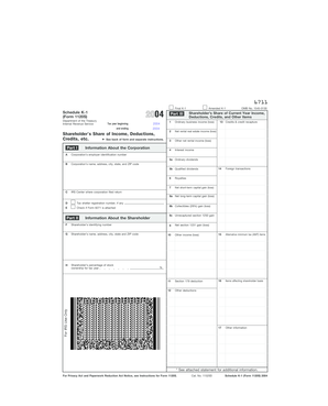 Schedule K-1 Form 1120S