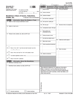 Schedule K-1 (Form 1041) 2006