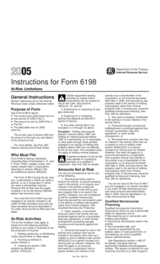 IRS Form 6198 Instructions