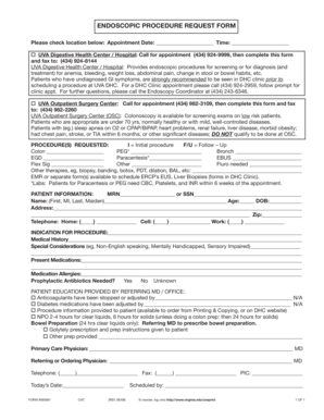 Endoscopic Procedure Request Form