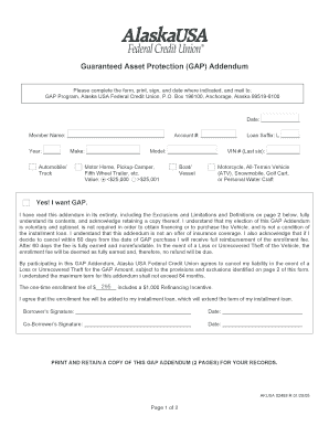 GAP Addendum Form