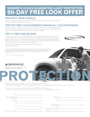 Member’s Choice Guaranteed Asset Protection Cancellation Form