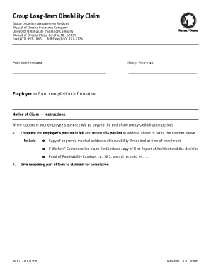 Long-Term Disability Claim Form