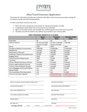 iNext Travel Insurance Application