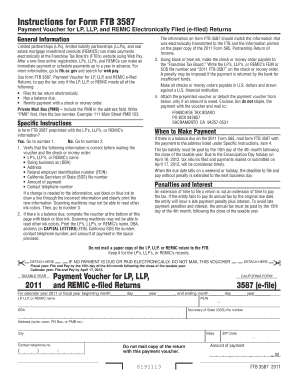 California Form FTB 3587