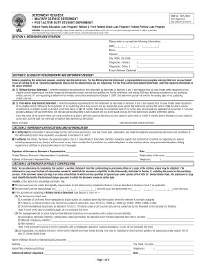 Military Service Deferment Form