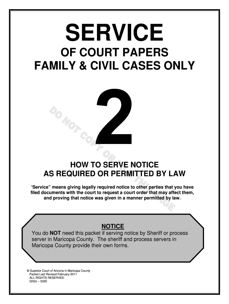 affidavit of service maricopa county Preview on Page 1