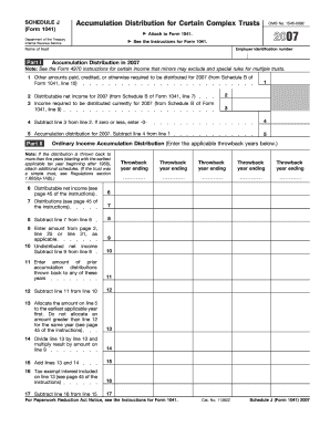 fillable online 2007 form 1041 schedule j fill in capable fill in schedule