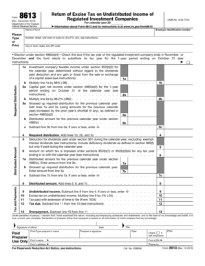 Form 8613 Tax Return
