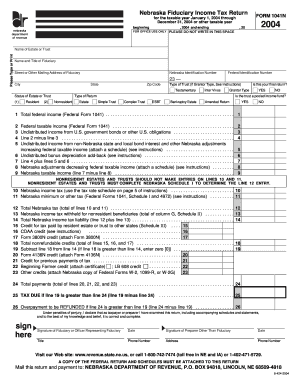 Nebraska Fiduciary Income Tax Return
