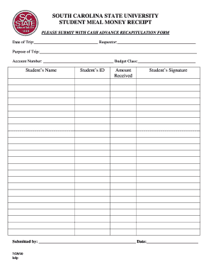 South Carolina Student Travel Per-Diem Policy