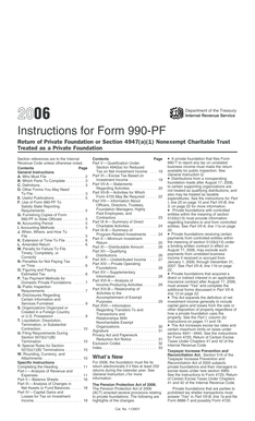 Instructions for Form 990-PF