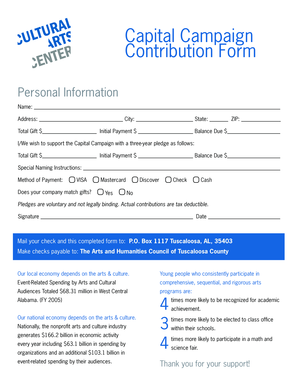 Capital Campaign Contribution Form