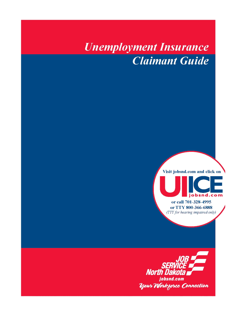 Fillable Online Unemployment Insurance Claimant Guide Job Service