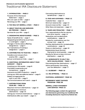 Traditional IRA Disclosure Statement