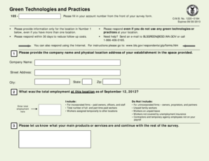 Green Technologies Survey Form