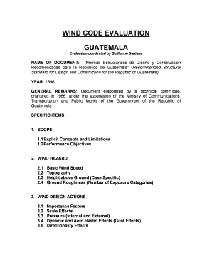 WIND CODE EVALUATION FORM - GUATEMALA - eird