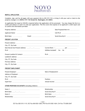 Rental Application Form