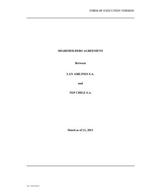 Shareholder agreement - FORM OF EXECUTION VERSION SHAREHOLDERS ... - LAN.com