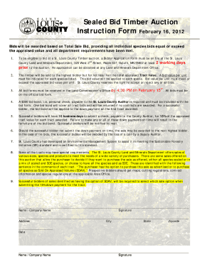 sealed bid form for timber fill online printable blank bid form