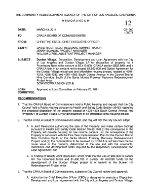 Sample of a memo - city of los angeles memo template form