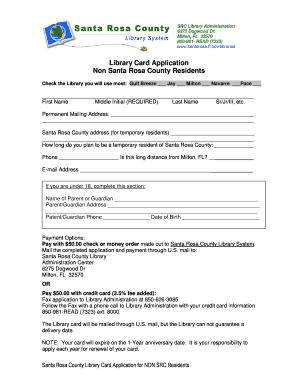 Library Card Application