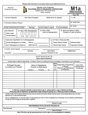 how to fill out philhealth form