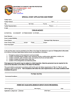 California Special Event Application & Permit
