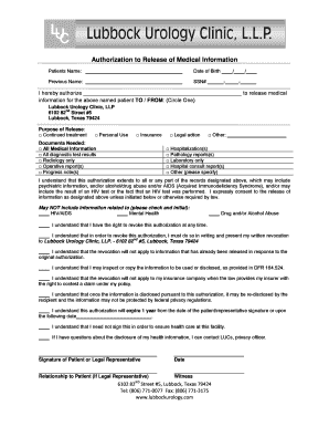 Authorization to Release Medical Information