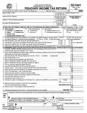 South Carolina Fiduciary Income Tax Return