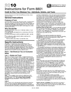 Instructions for Form 8801