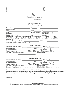 Patient Registration Form