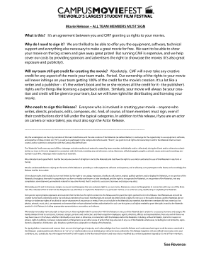 Movie Release Agreement