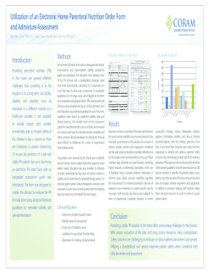 Parenteral Nutrition Order Form