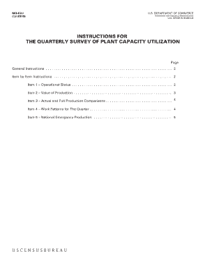 Quarterly Survey of Plant Capacity Utilization