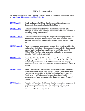 Ohio University FMLA Forms