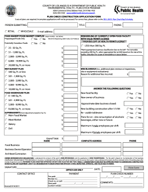 Los Angeles County Plan Check Construction Application