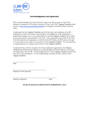 Employee Handbook Acknowledgement