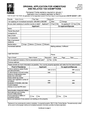 Florida Homestead Exemption Application