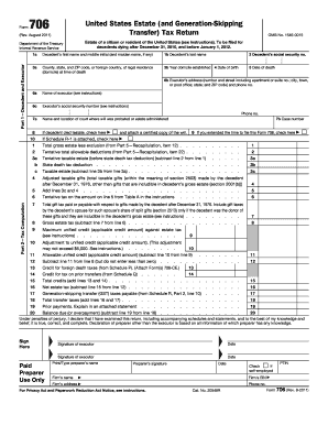 form 706 rev august 2011