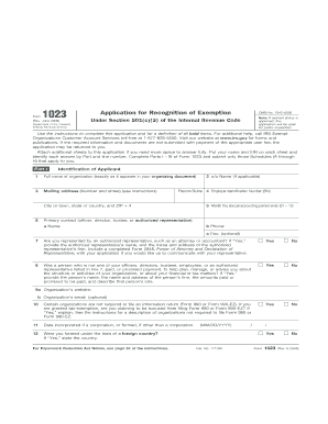 completed irs form 1023 rev june 2009