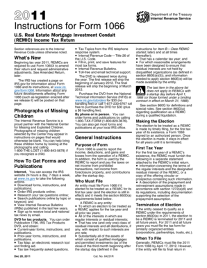 Form 1066 Instructions