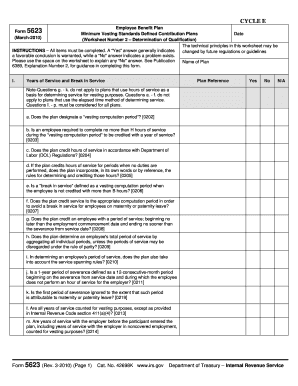 Employee Benefit Plan Form 5623